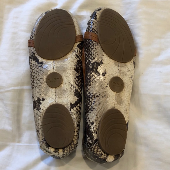 KATE SPADE leather snakeskin moccasin loafer 7.5 - Picture 3 of 6